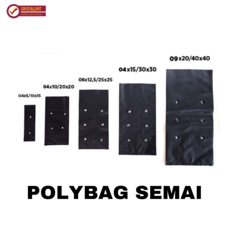 POLYBAG plastik KG ukuran semai tanaman semua KILOAN 1 polibag