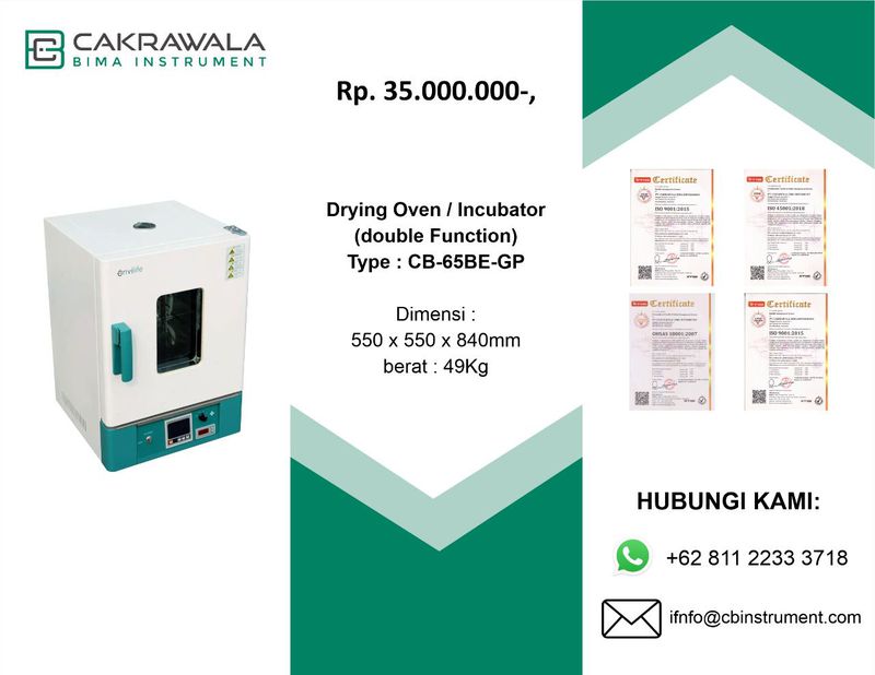 Drying Oven / Incubator (Double Function)