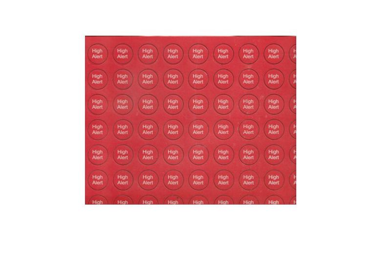 Stiker High Alert Merah (Bundar)