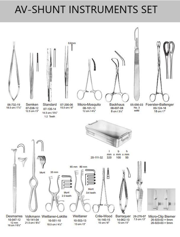 AVSHUNT INSTRUMENTS SET Instruments Bedah Falcon