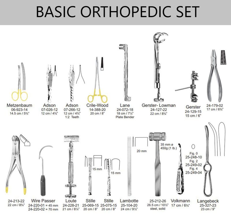Basic Orthopedic Set Instruments Bedah Falcon