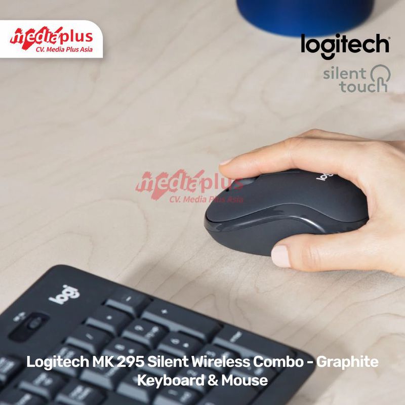 Paket Keyboard & Mouse Logitech MK 295 Silent Wireless Combo - Graphite