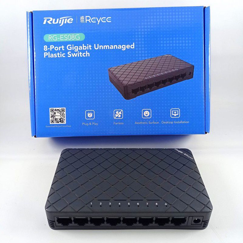 SWITCH HUB RUIJIE RG-ES08G GIGABIT 8 PORT