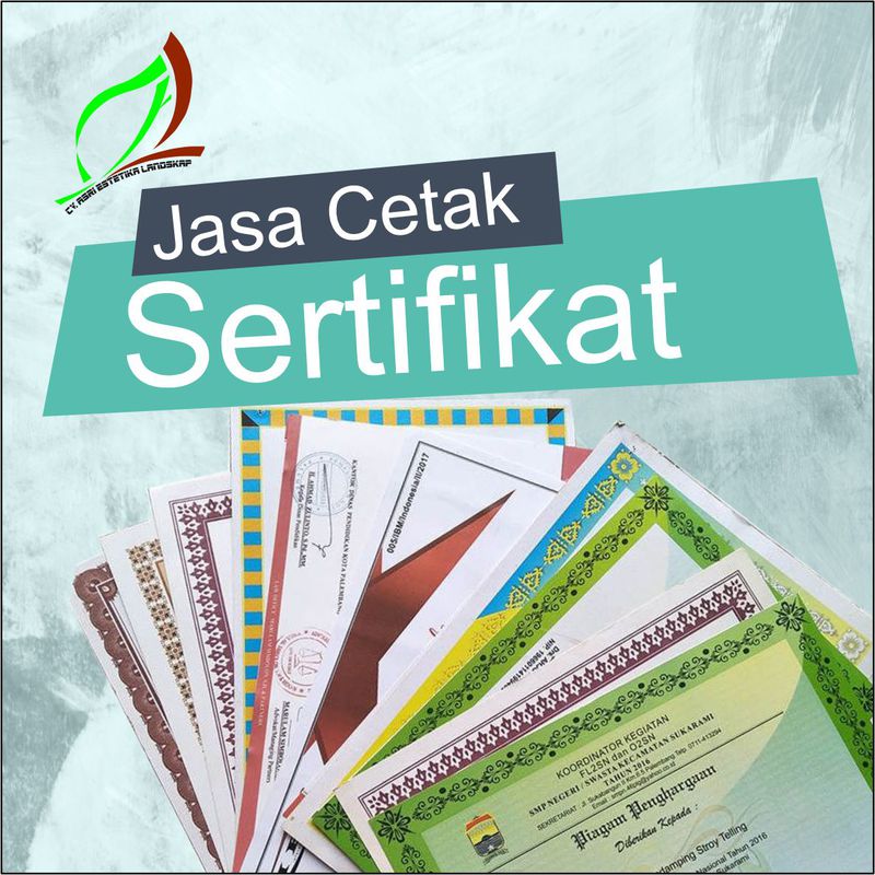 Jasa Desain Cetak Sertifikat