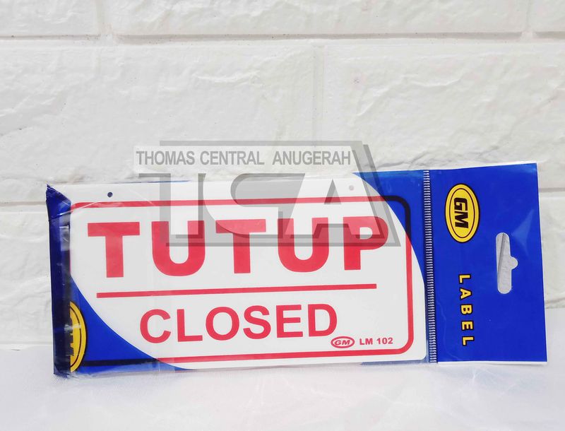 Papan Label (TUTUP/CLOSED)