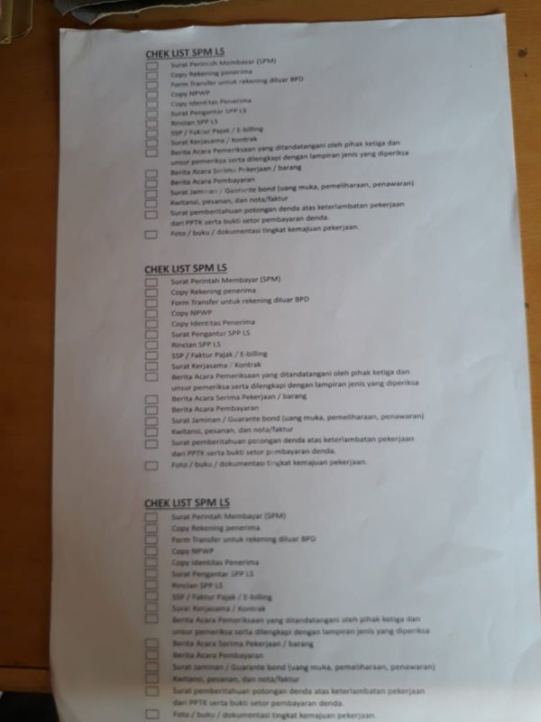 Buku Cek list