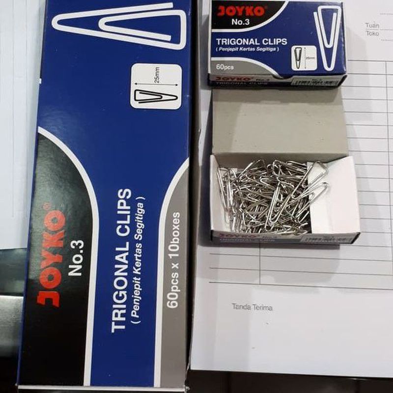 Paper Clip / Trigonal Clip / Klip / Penjepit Kertas No 3 & No 5 - Clip No.3