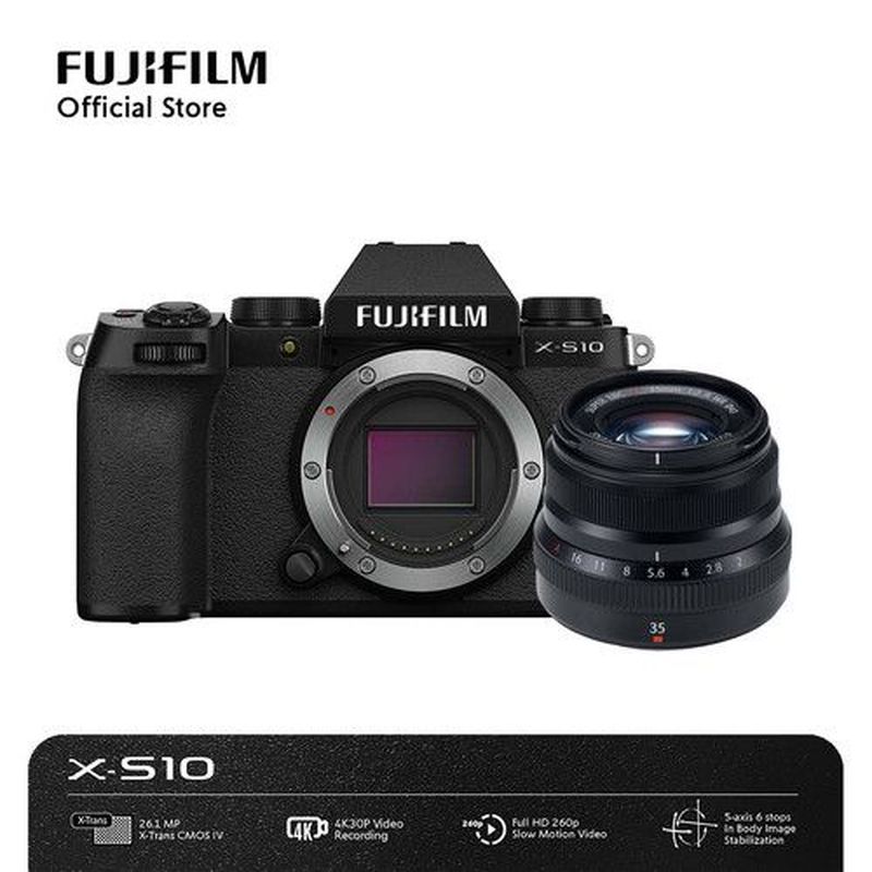 Fujifilm XS10 Mirrorless Digital Camera with XF 35mm f2 R WR Lens