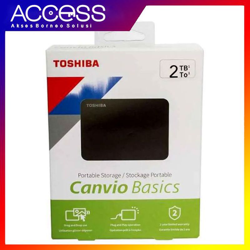 TOSHIBA Harddisk eksternal 2Tb Canvio Basic