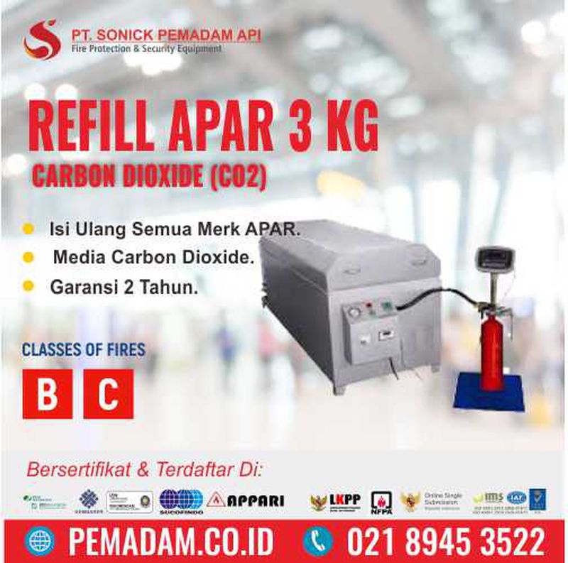 Isi Ulang Tabung Pemadam Apar 3 Kg Co2