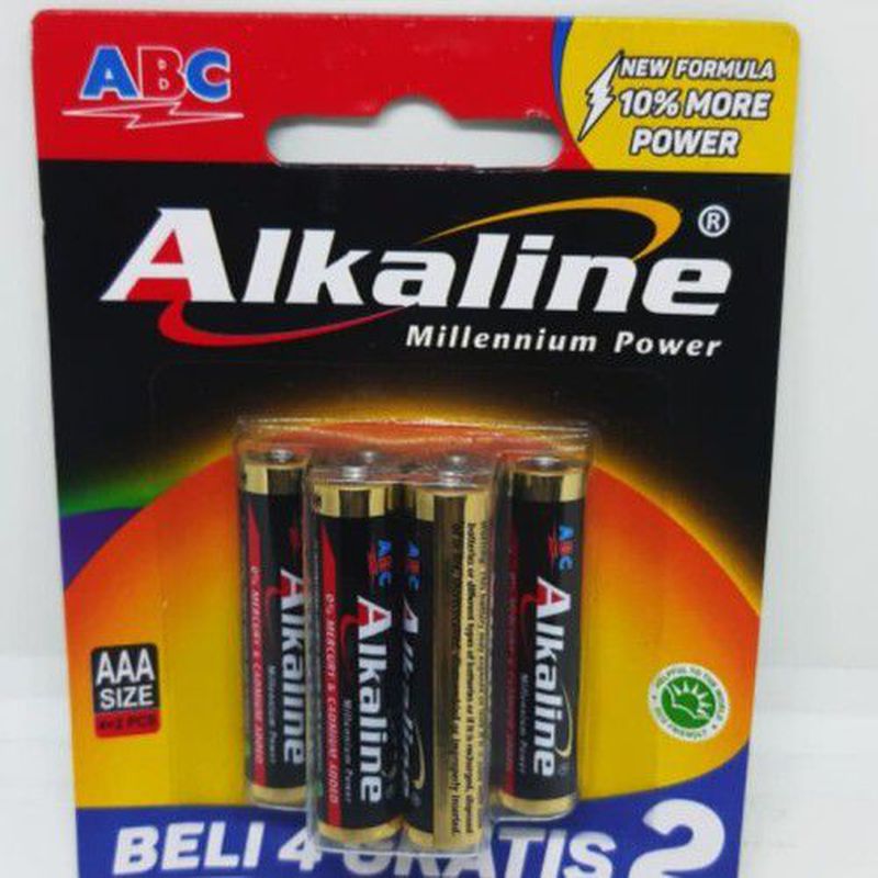 Baterai Abc Alkaline AAA Beli 4 Gratis 2 Pcs