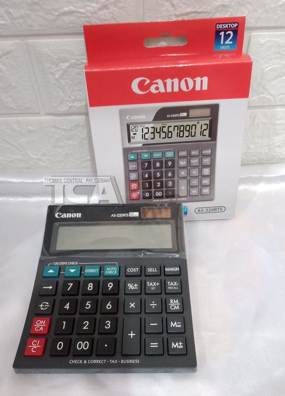Kalkulator canon as 220rts check correct kalkulator desktop meja