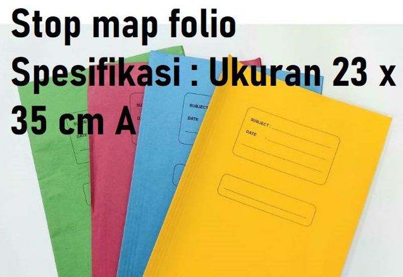 Stop map folio Spesifikasi : Ukuran 23 x 35 cm A