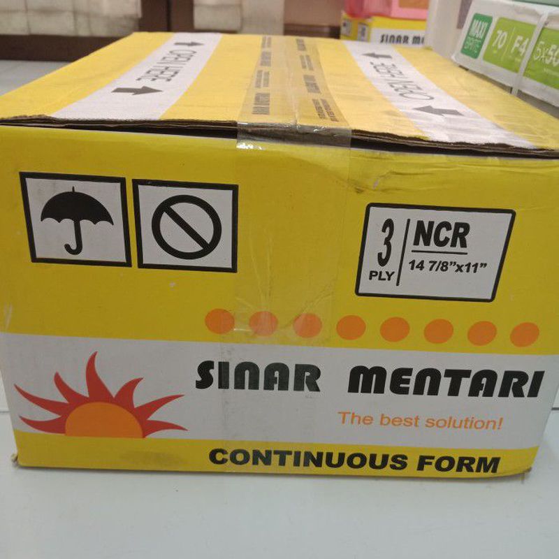 continuous form 14 7/8 x 11, 3 ply sinar mentari (Putih, Putih, Putih)