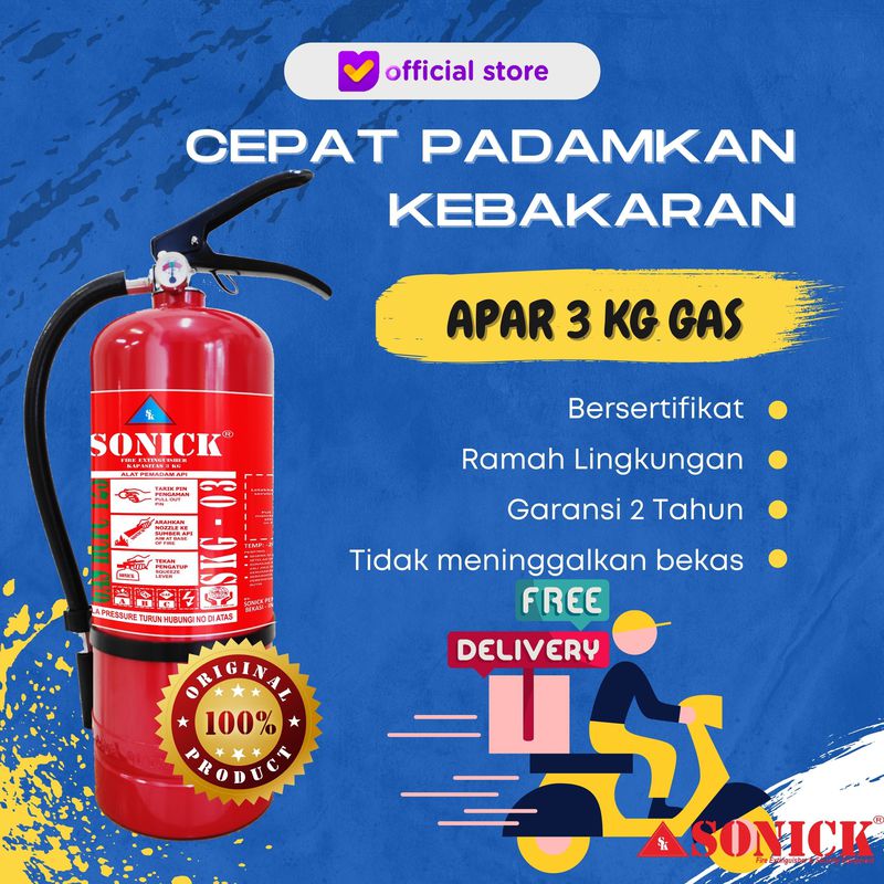 Tabung Apar 3 Kg GAS Clean Agent HCFC 123