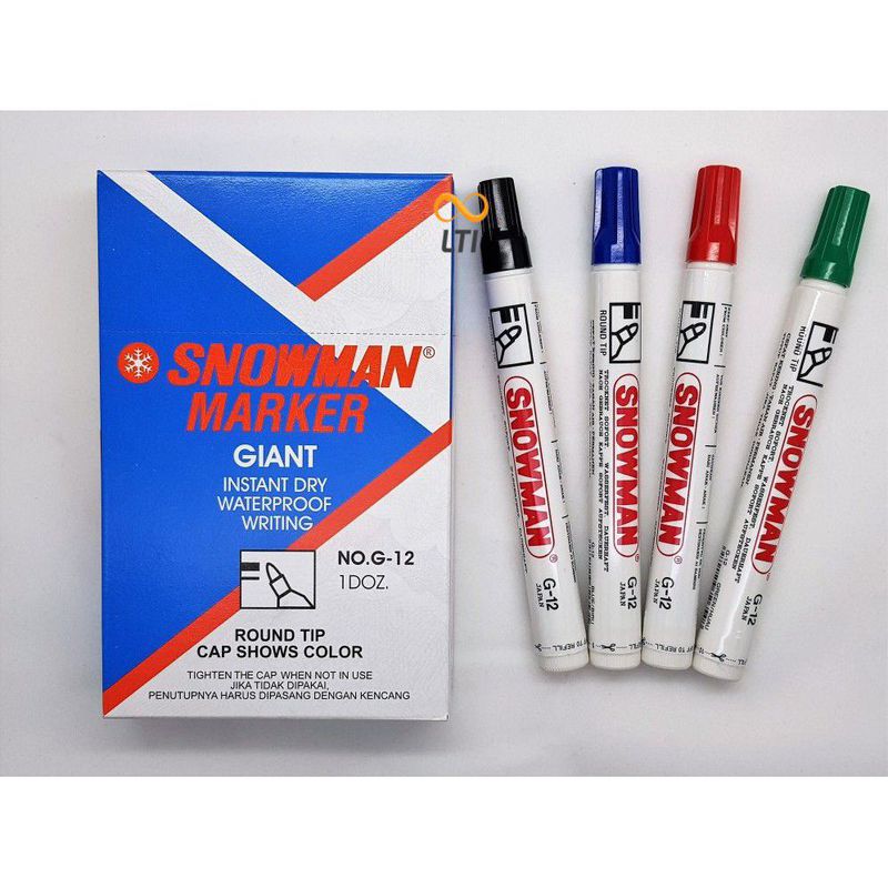 Spidol Snowman Marker Biru