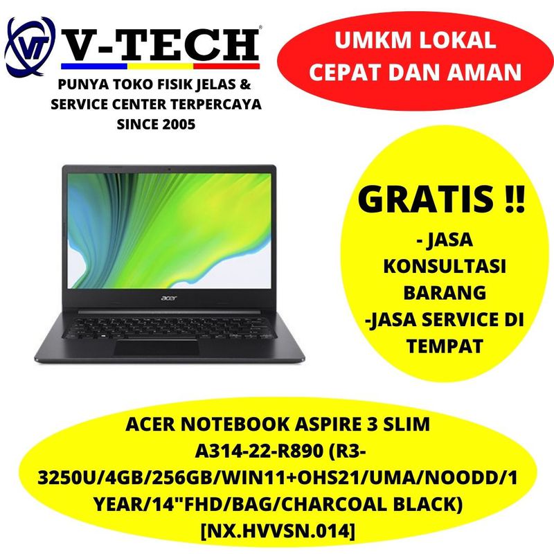 V-TECH ACER Notebook Aspire 3 Slim A314-22-R890