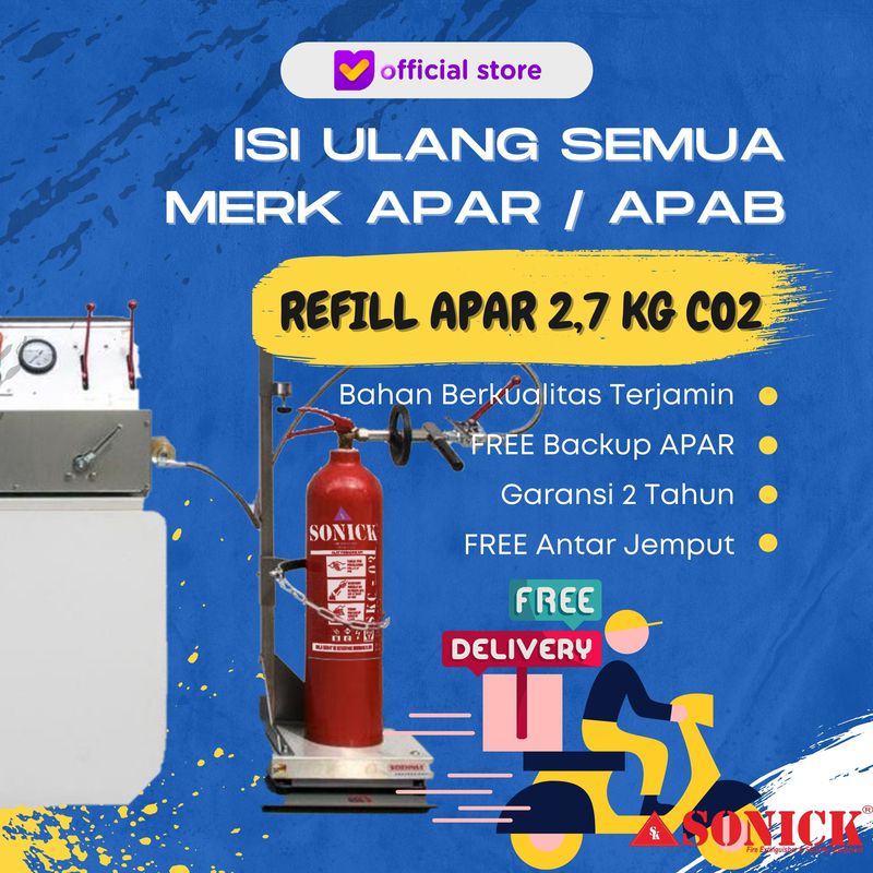 Refill Tabung Apar 2,7 Kg Co2 Alat Pemadam Api