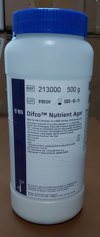 213000 Bottle Nutrient Agar 500g Difco