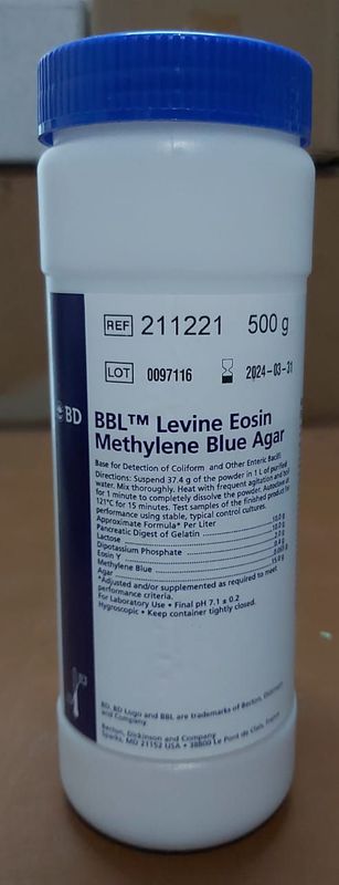 211221 BOTTLE LEVINE EMB AGAR BBL 500G DIFCO