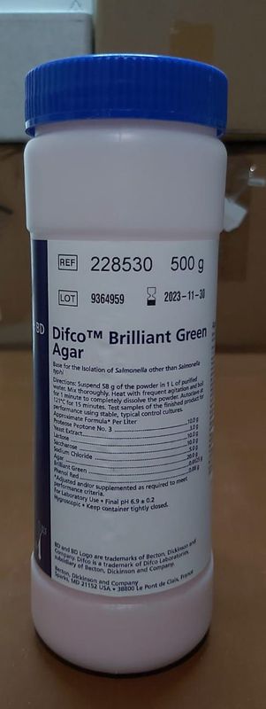 228530 BOTTLE BRILLIANT GREEN AGAR 500G DIFCO