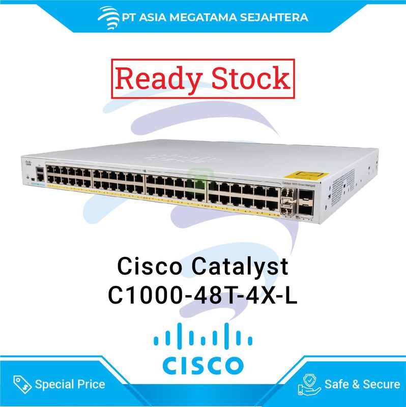 CISCO Catalyst 1000 48port GE, 4x10G SFP ( C1000-48T-4X-L )