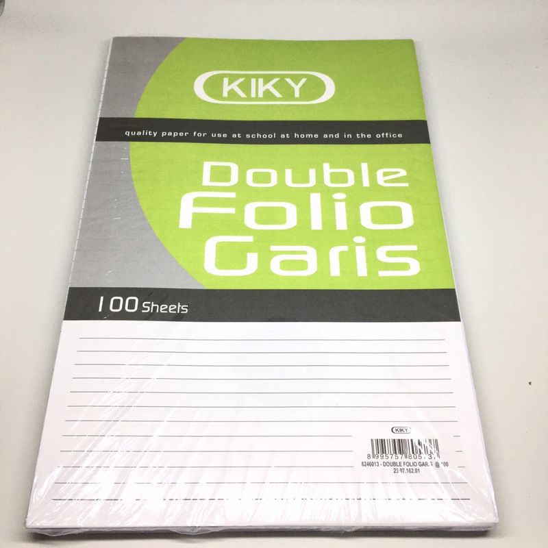 Kertas Double Folio Bergaris 100 Sheets KIKY