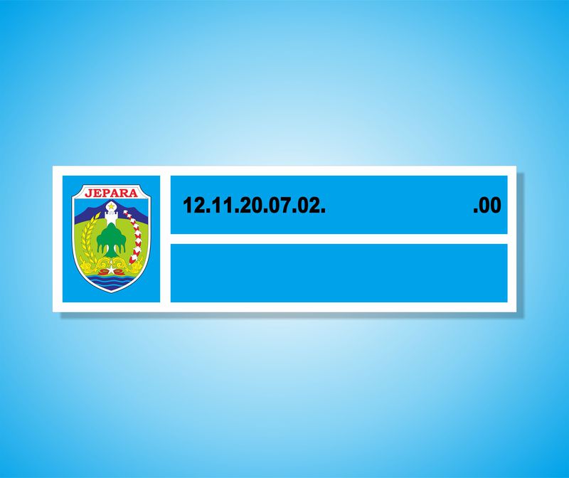 Stiker Inventaris Biru