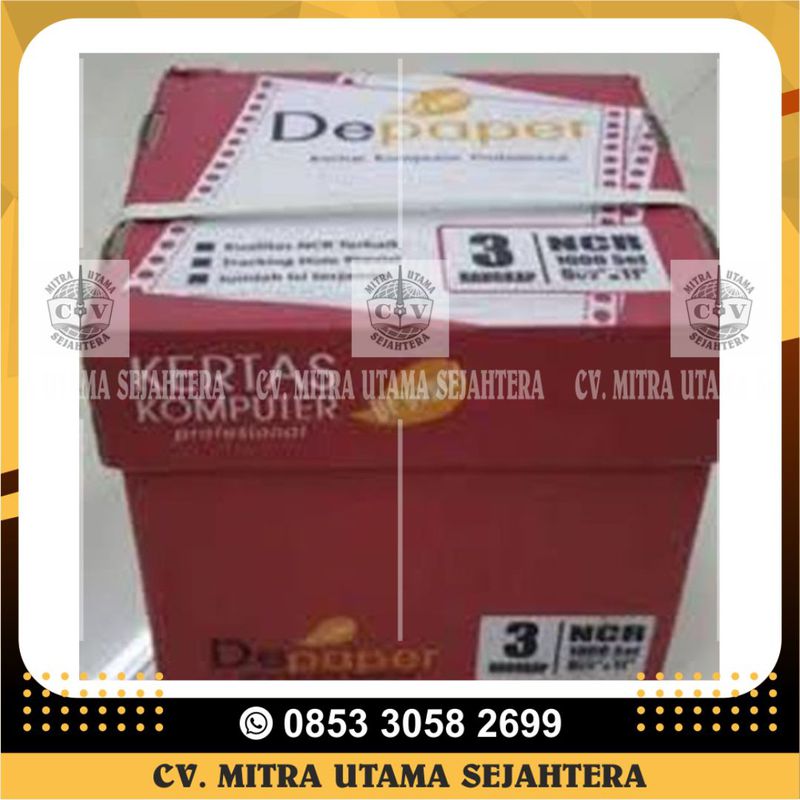 Kertas Continuous Form 3 Ply 9,5x11:3 – D PAPER CF K3 Dibagi 3*