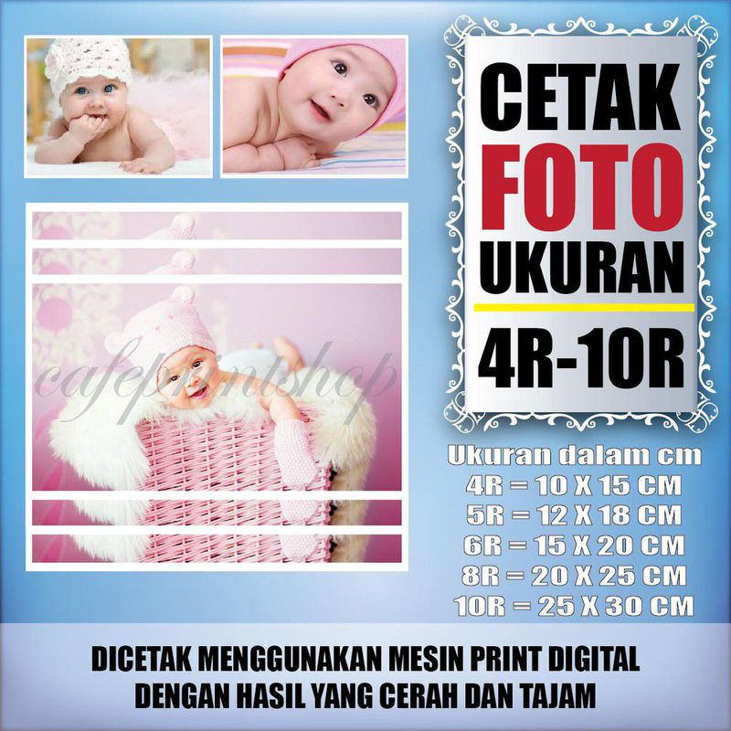 Cetak Foto 4 R hingga 10/12 R