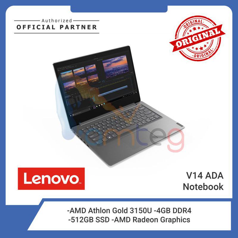 LENOVO Laptop V14 ADA / AMD Athlon Gold 3150U / 4GB RAM / 512GB SSD ...