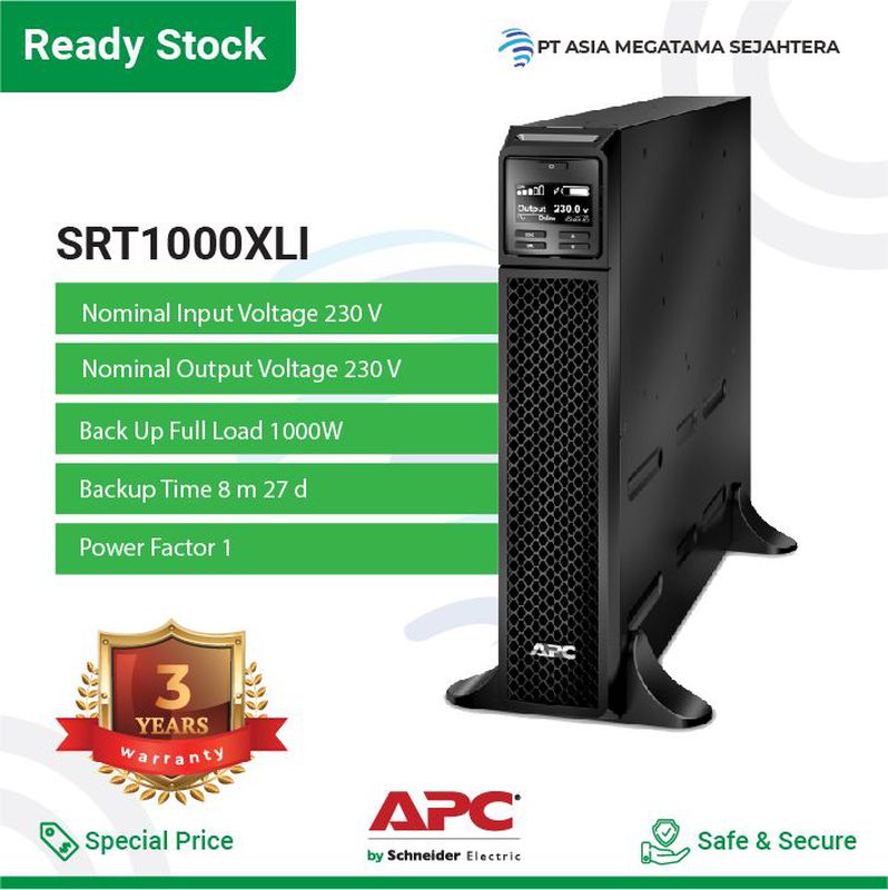 APC Smart-UPS SRT 1000VA 230V | SRT1000XLI