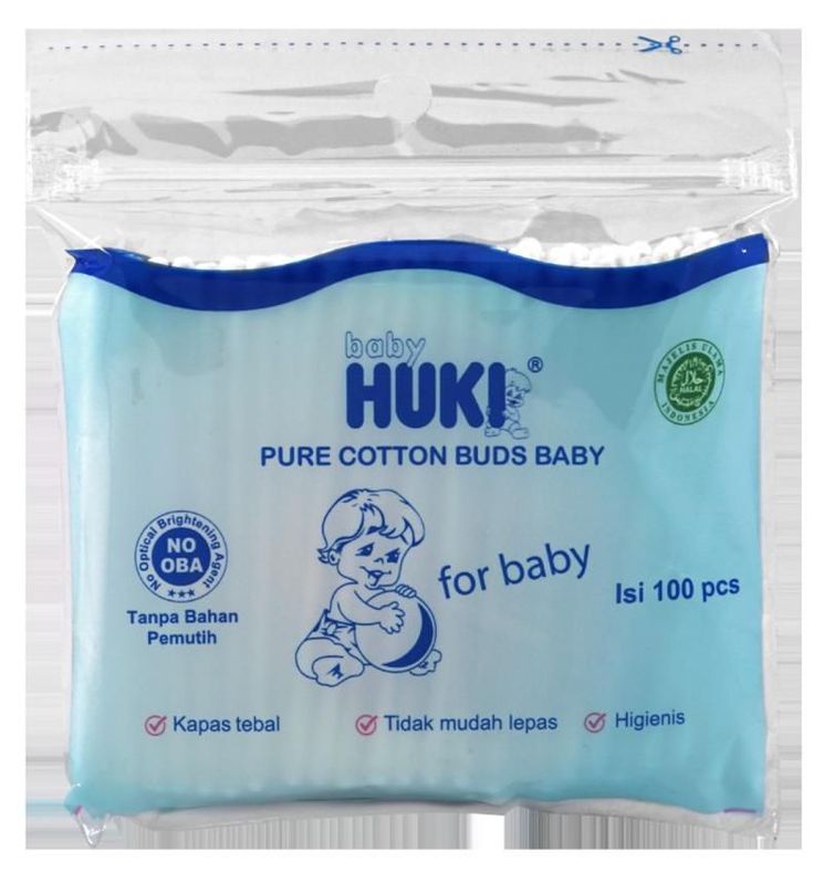 Cotton Bud - HUKI Ukuran Kecil utk bayi, isi 100
