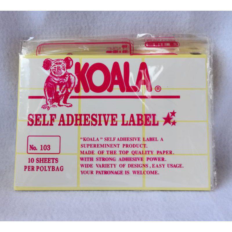 Kertas Label Koala 103 - OVN126