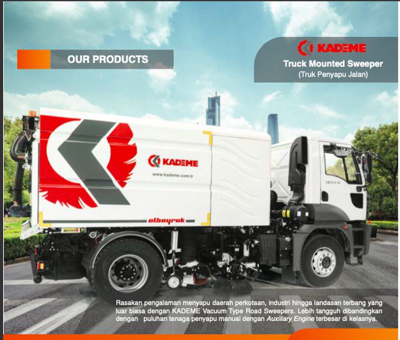 KADEME 6,5 M3 Truck Mounted Sweeper (Truck Penyapu Jalan)