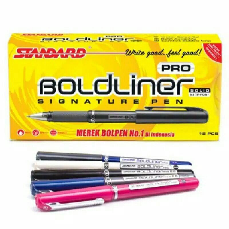 Standard Signature Pen Boldliner Pro 0.8 - Hitam