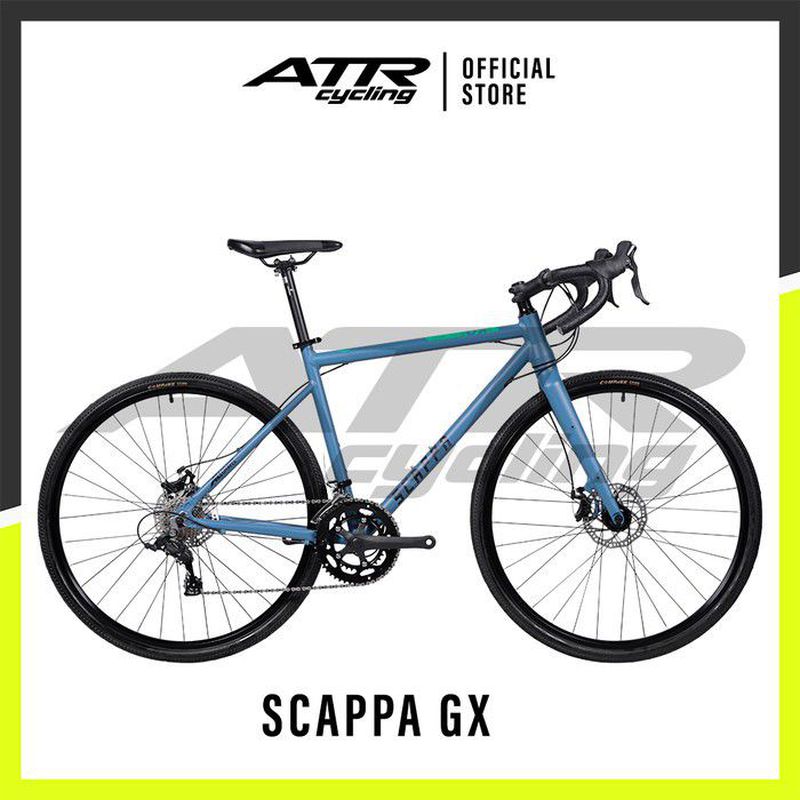 NEW GRAVEL BIKE GENIO SCAPPA GX 700C ( Alloy ) 2 X 9 Speed - Blue (L)