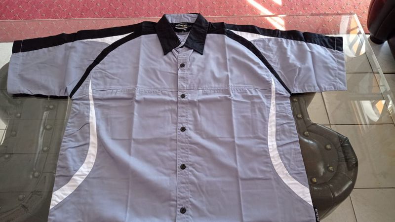 Baju lapangan lengan pendek abu2