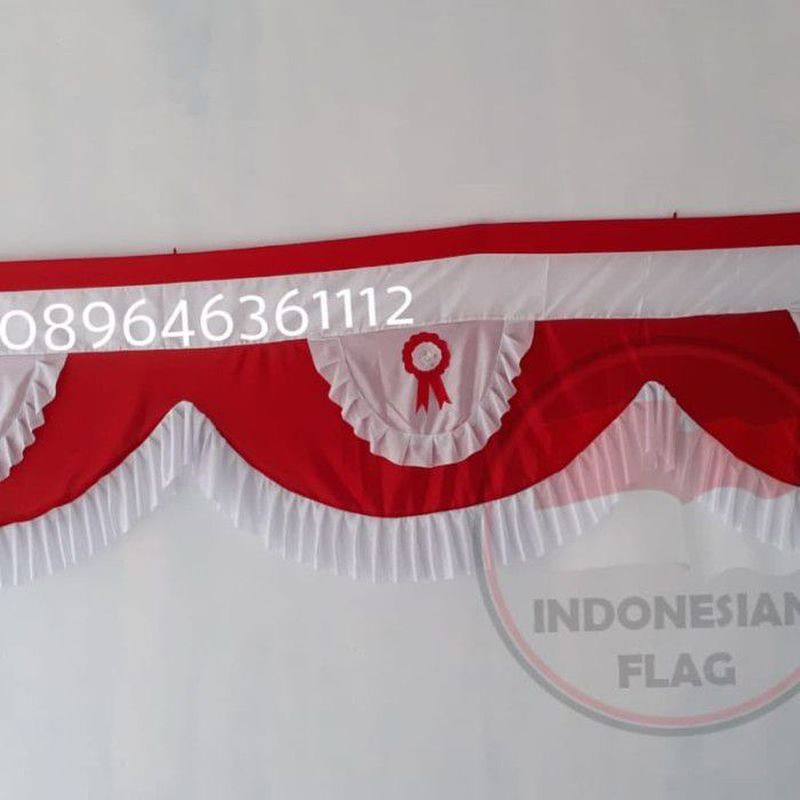 RUMBAI BENDERA MERAH PUTIH PENDOPO JENAR PANJANG 5,8M X LEBAR 0,7METER