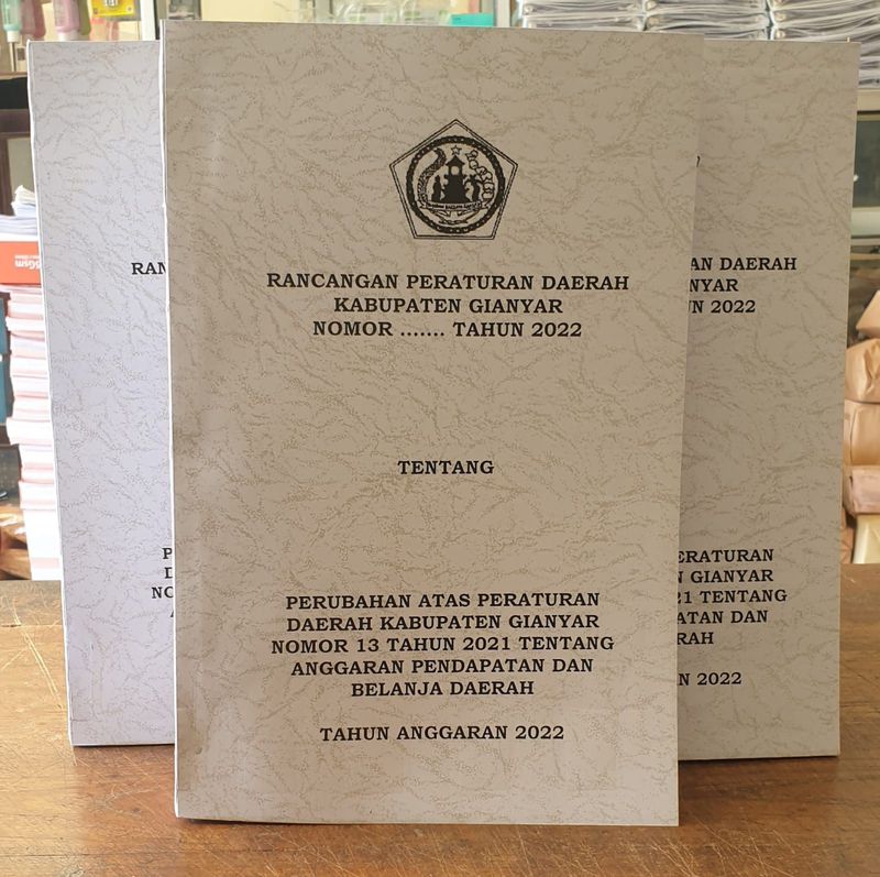 Cetak Buku Ranperda Perubahan TA.2022