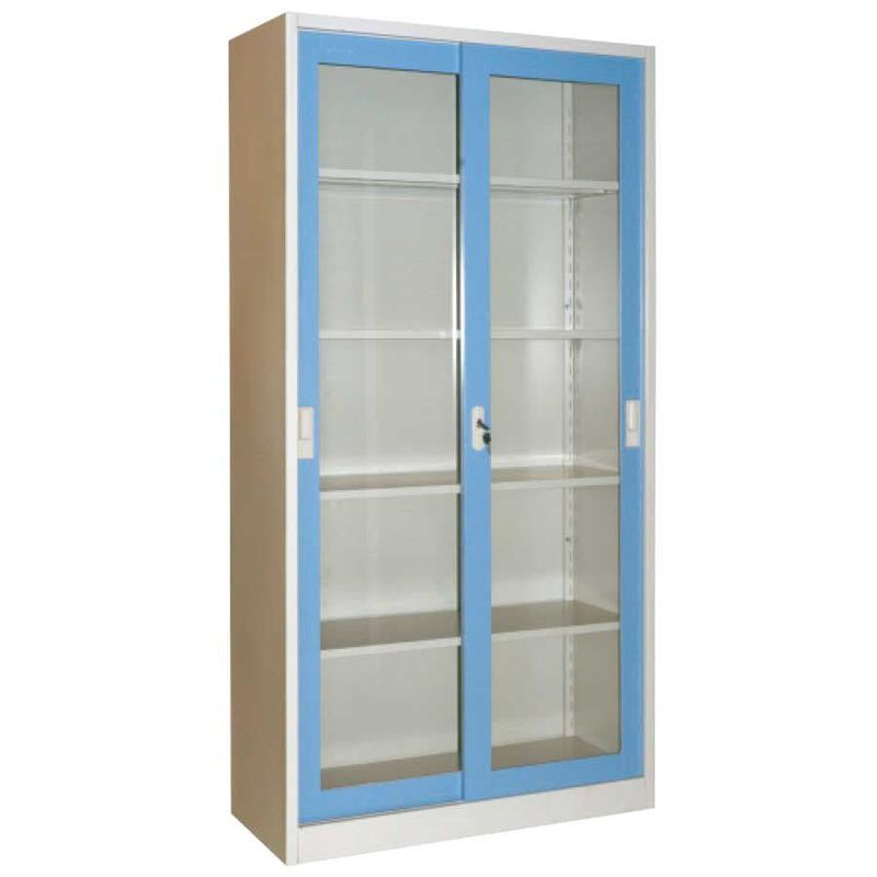 Lemari File (File Cabinet) Krisbow Biru Sliding 180x90x39CM