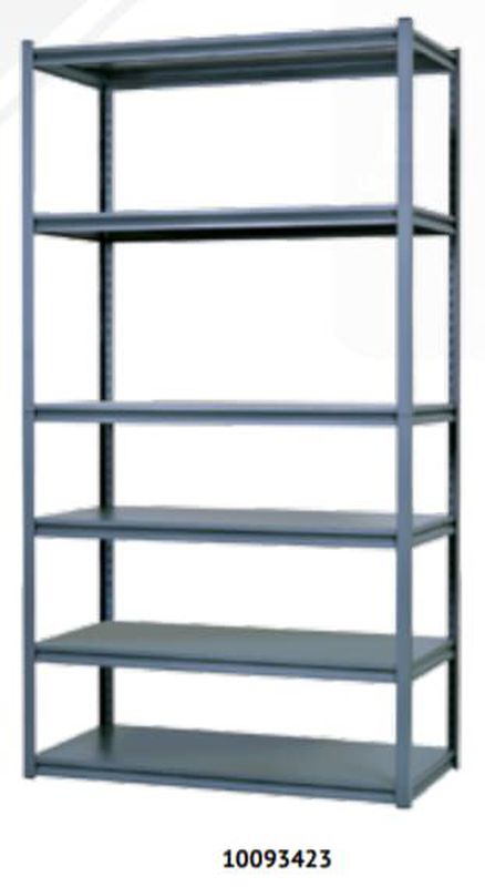 Krisbow Shelving Steel 6 Shelf 120x60x220 Grey