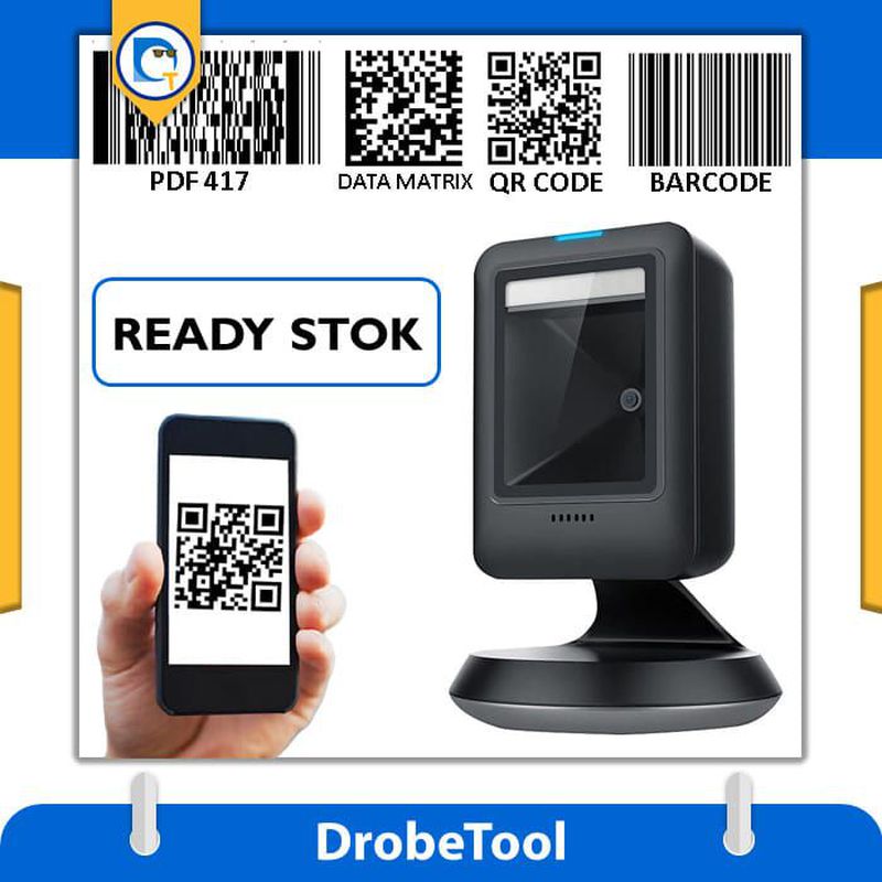 Barcode Scanner R Coe 2D 1D USB Auto Scan Efaktur