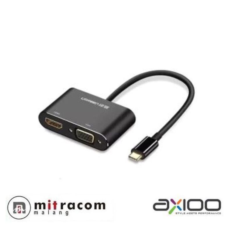 Axioo Cable Connector HDMI Type C To VGA+HDMI