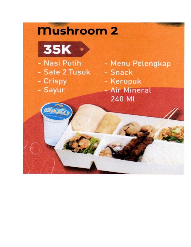 Nasi Box Jejamuran - 30K ( Mushroom)