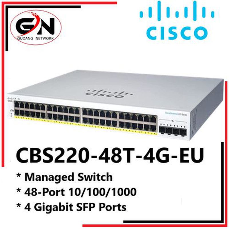 Cisco Business 220 Series Smart Switch CBS22048T4GEU 48port GE