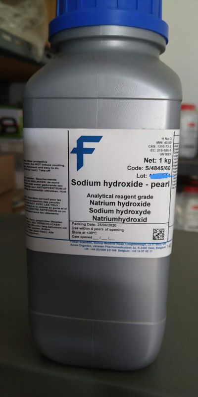 Sodium hydroxide, for analysis, pearl, 1KG, Fisher Chemical