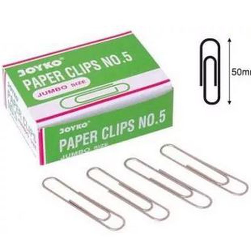 Trigonal Clips JOYKO No 5/Klip Kertas Besi/Penjepit Segitiga/Jepitan