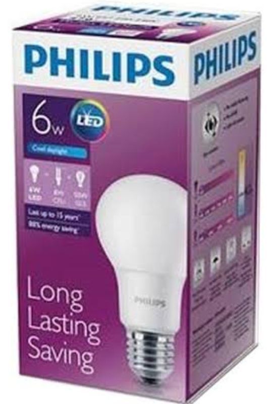 Lampu Bohlam LED 6 watt Philips