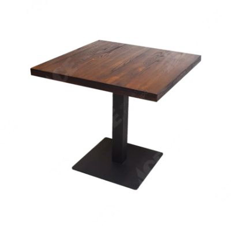 LONDON ELM POLE TABLE SQR 70X70X75CM BLK